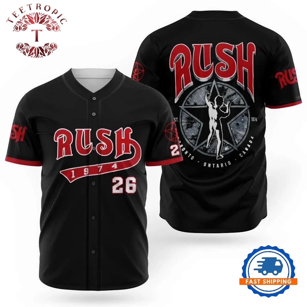 Rush Merch Fifty Something Tour 2026 Baseball Jersey