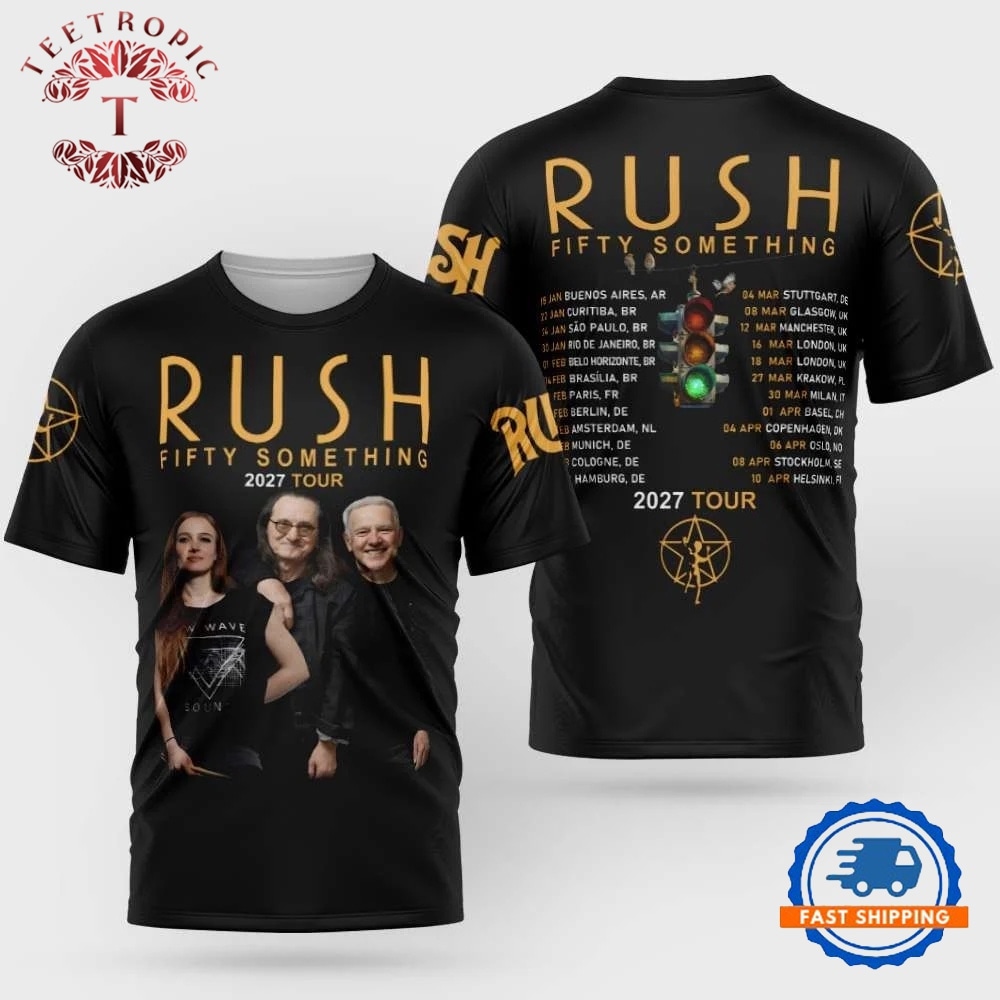 Rush Merch Fifty Something Tour 2027 Shirt