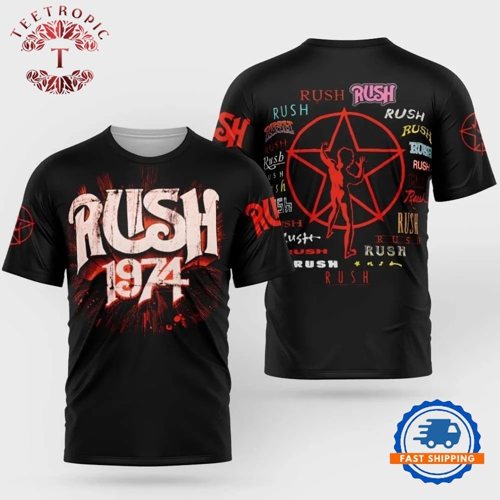 Rush Merch Starman 50th Anniversary 1974 T Shirt