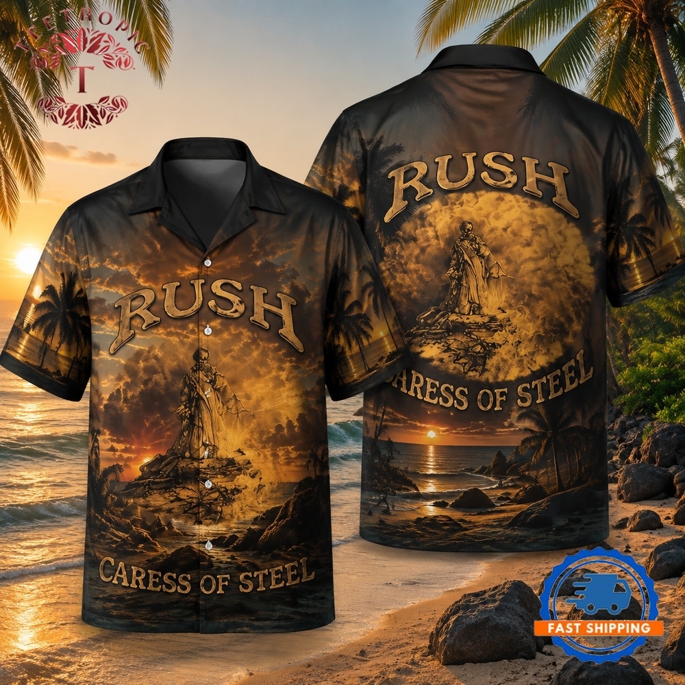 Rush Rock Band Caress of Steel Hawaiian Shirt