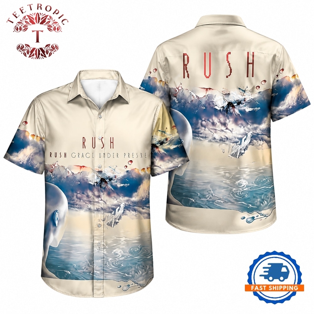 Rush Rock Band Grace Under Pressure Album Hawaiian Shirt