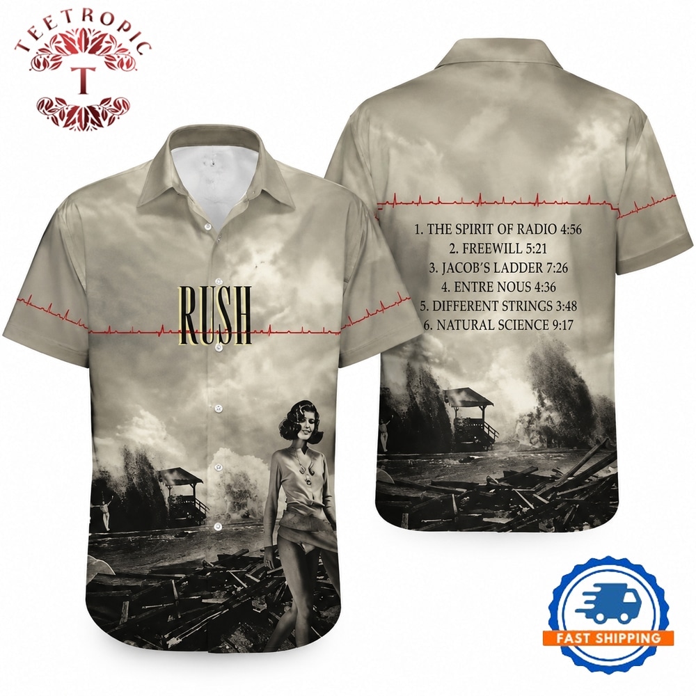 Rush Rock Band Permanent Waves Hawaiian Shirt