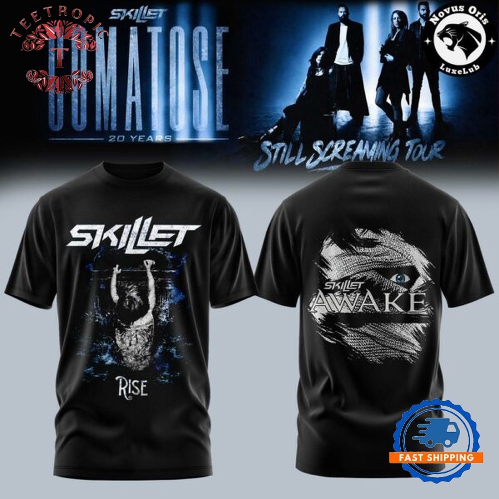 Skillet Band I Need A Hero Comatose 20th Anniversary Tour 3D Shirt