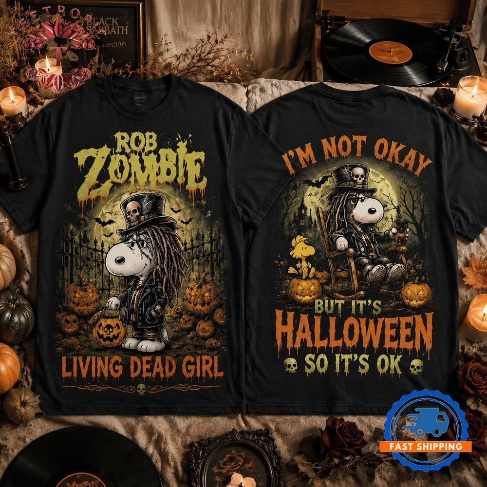 Snoopy x Rob Zombie Living Dead Girl Halloween T Shirt