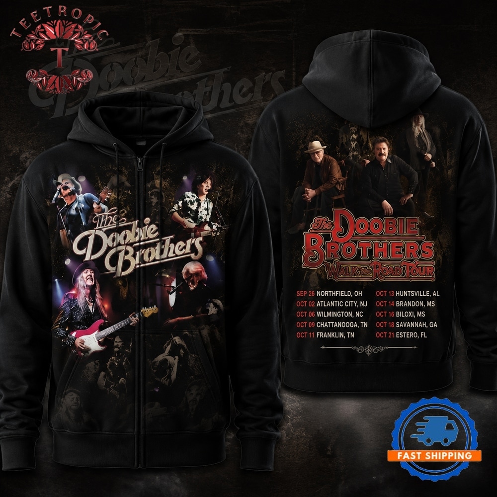 The Doobie Brothers Rock Band Clothes Concert Tour Zip Hoodie