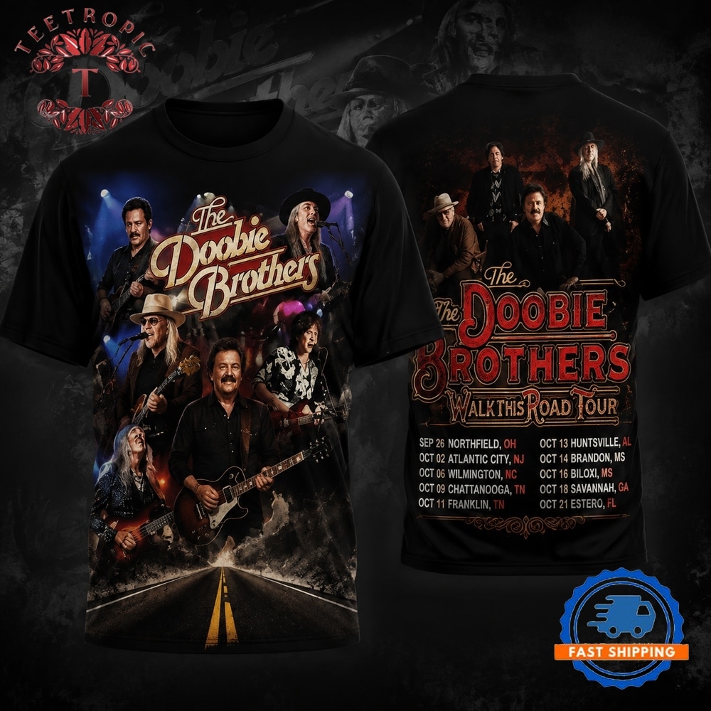 The Doobie Brothers Walk This Road Tour 2026 AOP T Shirt