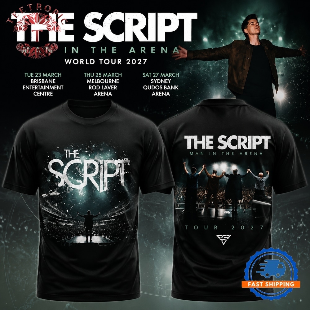The Script Man In The Arena Tour 2026 Black T Shirt