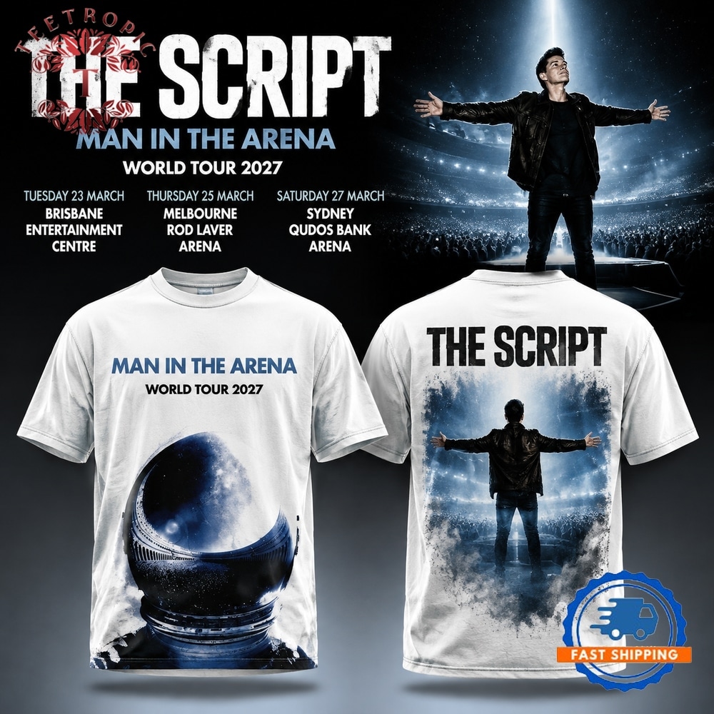 The Script Man In The Arena Tour 2026 White T Shirt
