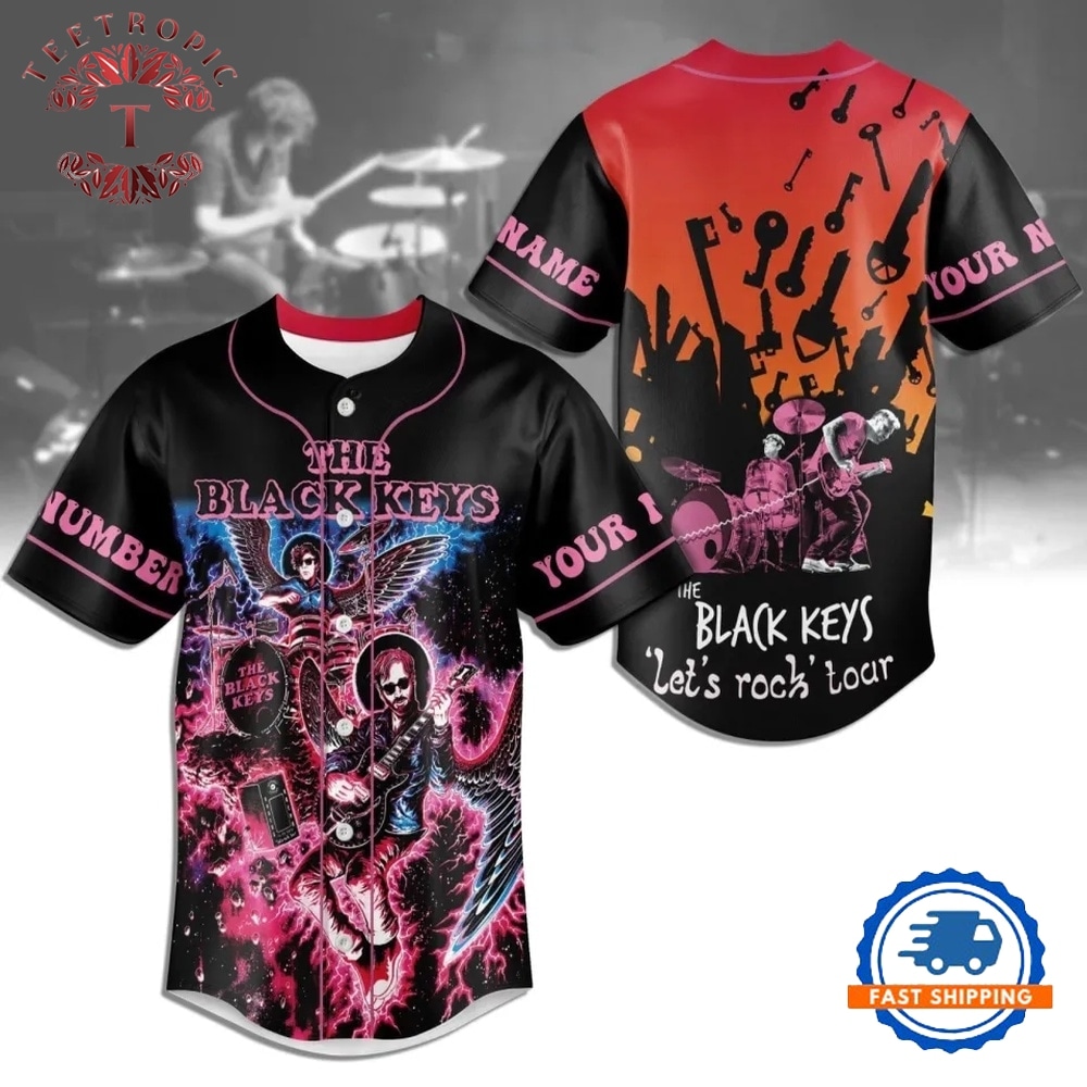 The Black Keys Let’s Rock Tour Personalized Baseball Jersey
