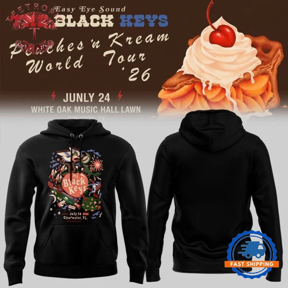 The Black Keys Tour 2026 Black Hoodie