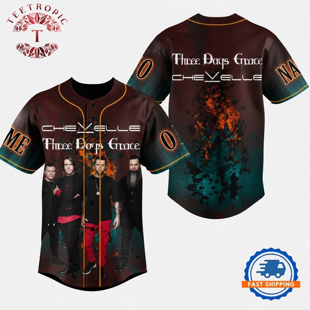 Three Days Grace Chevelle 3D Unisex Baseball Jersey
